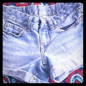 Used Areopostale blue Jean shorts size 000